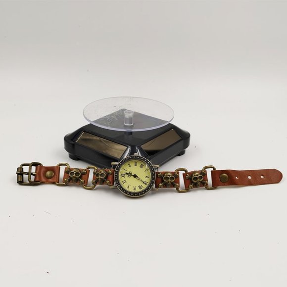 ✨✨BRAND NEW Punk Style Skull Leather Women Watch - Picture 4 of 6